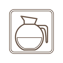 coffee jug icon image design, vector illustration