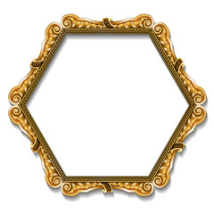frame gold color with shadow
