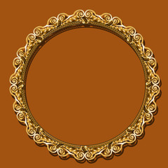 frame gold color with shadow