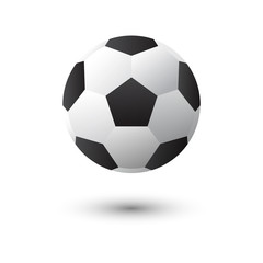 Fototapeta na wymiar Soccer ball or football Vector isolated on white background with shadow