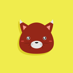 Cartoon fox face
