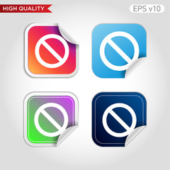 Stop icon. Button with stop icon. Modern UI vector.