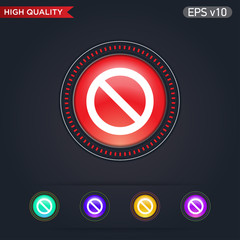 Fototapeta premium Stop icon. Button with stop icon. Modern UI vector.