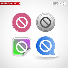 Fototapeta premium Stop icon. Button with stop icon. Modern UI vector.