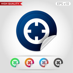 Obraz premium Target icon. Button with target level icon. Modern UI vector.