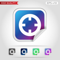 Obraz premium Target icon. Button with target level icon. Modern UI vector.