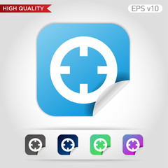 Obraz premium Target icon. Button with target level icon. Modern UI vector.