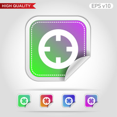 Target icon. Button with target level icon. Modern UI vector.
