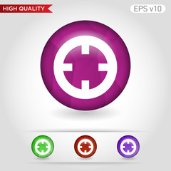 Target icon. Button with target level icon. Modern UI vector.