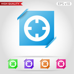 Obraz premium Target icon. Button with target level icon. Modern UI vector.
