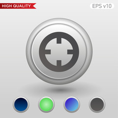 Target icon. Button with target level icon. Modern UI vector.