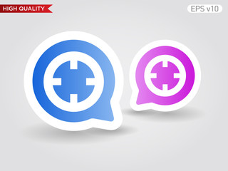 Fototapeta premium Target icon. Button with target level icon. Modern UI vector.