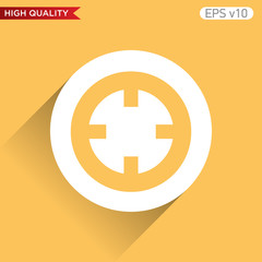 Target icon. Button with target level icon. Modern UI vector.