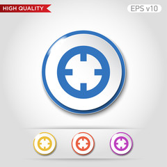 Target icon. Button with target level icon. Modern UI vector.