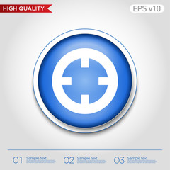 Fototapeta premium Target icon. Button with target level icon. Modern UI vector.