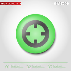 Target icon. Button with target level icon. Modern UI vector.