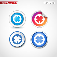 Target icon. Button with target level icon. Modern UI vector.