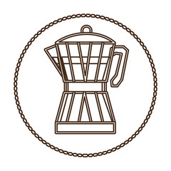 coffee moka pot icon image, vector illustration