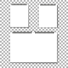 The new sheets of paper with a spiral on a background isolate, stylish vector illustration