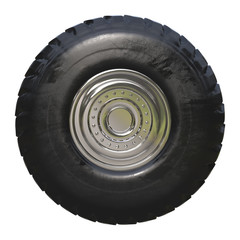 truck tire isolated