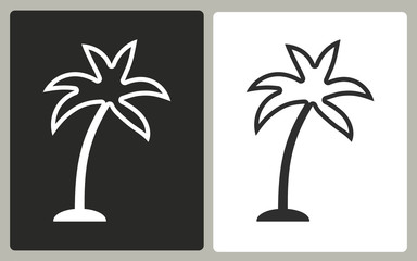 Palm tree - vector icon.