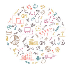 hand drawn business doodle element