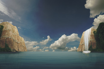 The landscapse sea and sky in natuer