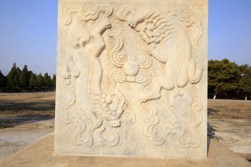 The ancient Chinese stone carving