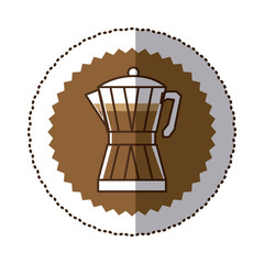 coffee moka pot icon image, vector illustration