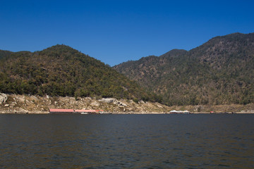 Obraz premium View of Bhumibol Dam, Tak province, Thailand..