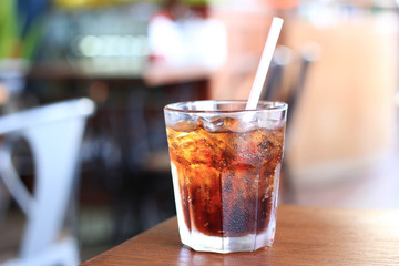 cola with ice ready for drink to make you fresh