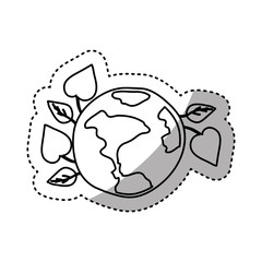 ecology earth icon stock design, vector illustration