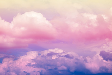 The image of abstract artistic soft pastel colorful cloud sky for background and backdrop use