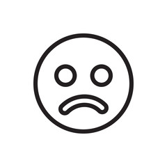sad smiley icon illustration