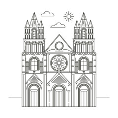 Fototapeta premium Template Design Attractions of Ireland.