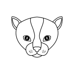 emblem cat hunter city icon, vector illustration image