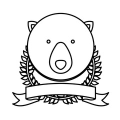 emblem bear hunter city icon, vector illustration image