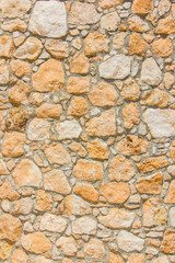 Wall of stones and concrete, background