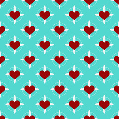 Hearts element pattern vector eps 10 background