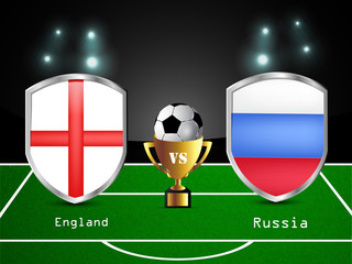 Illustration of different countries flag participating in soccer tournament