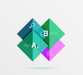 Geometric square and triangle template