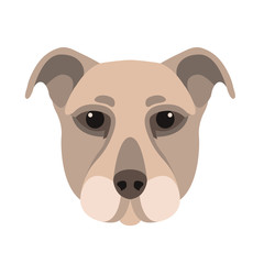 dog head vector illustration style Flat