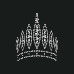 abstract crown inlaid with diamonds
