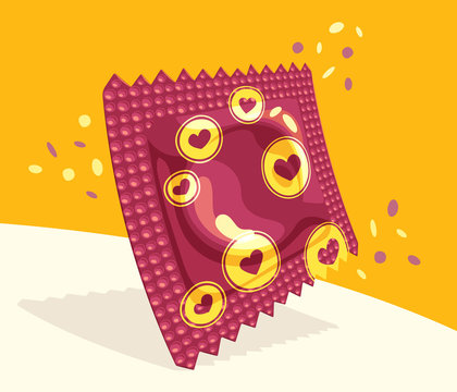 Festive condom package - Similar to the brazilian free distribution ones