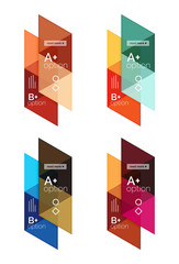 Set of vector triangle geometric infographic