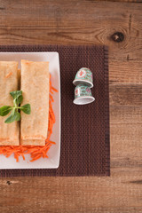 Vegetable spring rolls. 