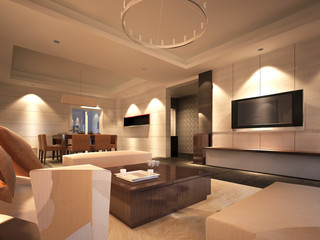 3d rendering of home interior.