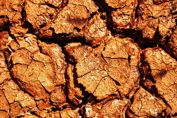 cracked ground with warmer weather..