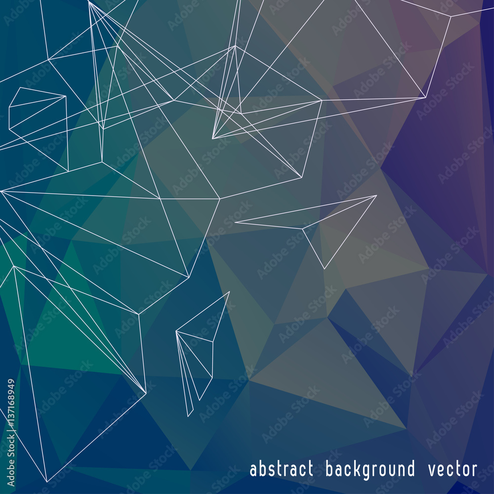Aufkleber Abstract Color Triangle Background