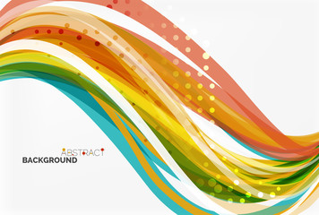 Colorful stripes on light background